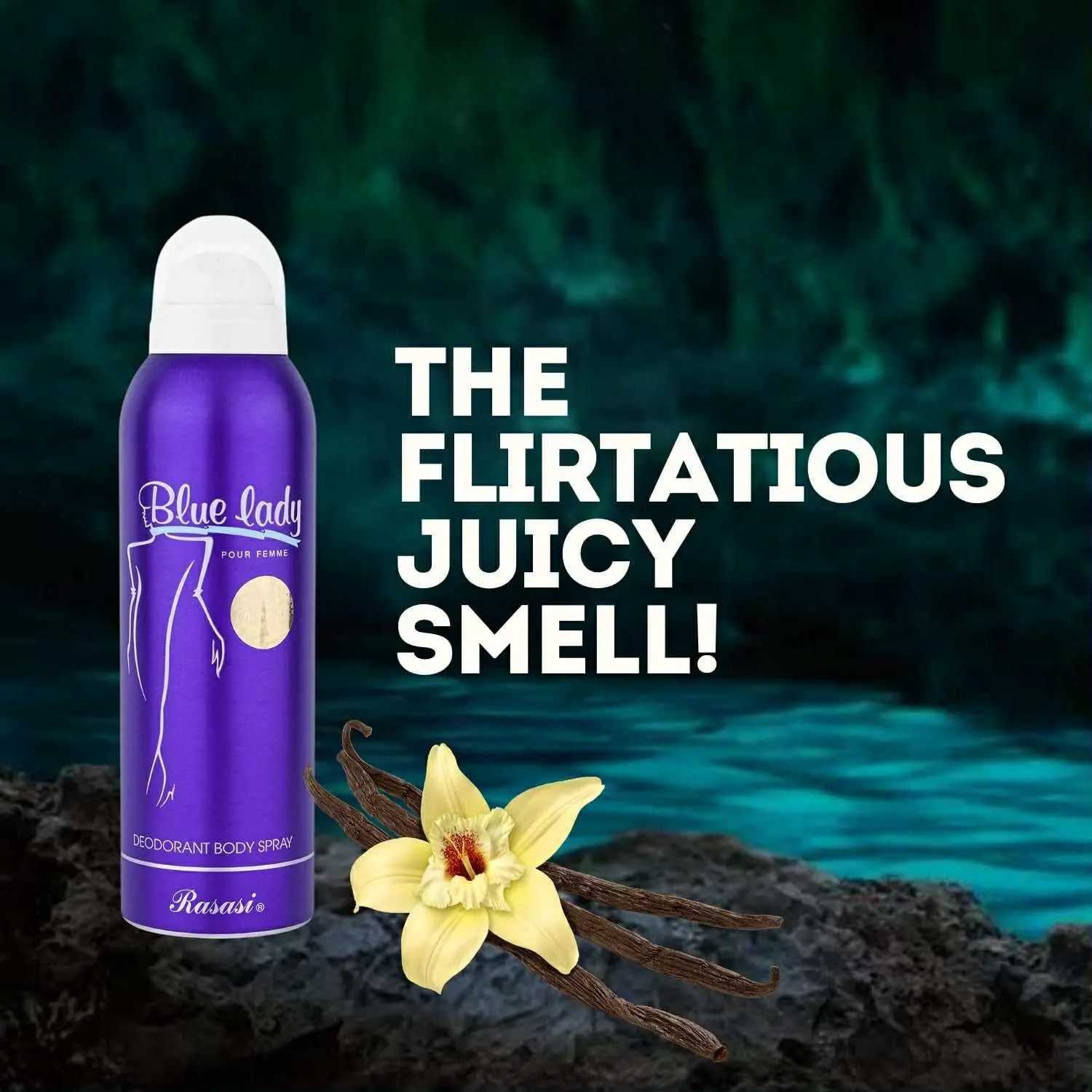 Picture of Blue Lady Deodorant Body Spray For Women - 200ml (U.A.E) new(Glow N Touch Beauty)