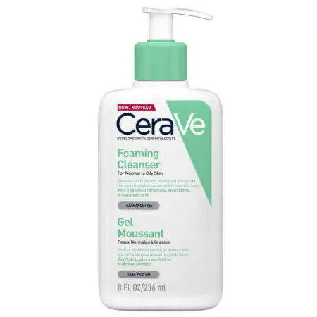 Picture of CeraVe Foaming Cleanser for Normal to Oily Skin with Niacinamide and 3 Essential Ceramides 236ml new(Glow N Touch Beauty)