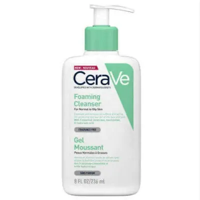 Picture of CeraVe Foaming Cleanser for Normal to Oily Skin with Niacinamide and 3 Essential Ceramides 236ml new(Glow N Touch Beauty)