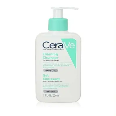 Picture of CeraVe Foaming Cleanser for Normal to Oily Skin with Niacinamide and 3 Essential Ceramides 236ml new(Glow N Touch Beauty)