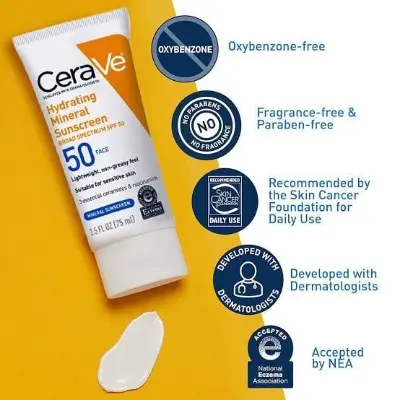 Picture of CeraVe 100% Mineral Sunscreen SPF 50 (USA)