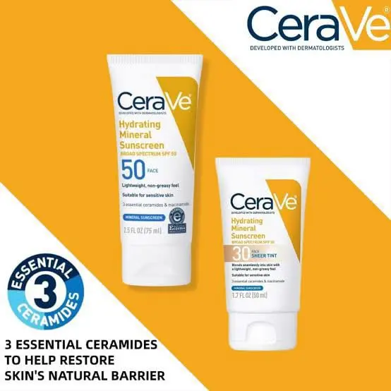 Picture of CeraVe 100% Mineral Sunscreen SPF 50 (USA)