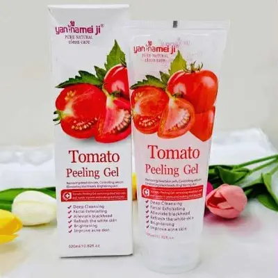 Picture of Yannamei Tomato Peeling Gel for Face 250 Ml Skin Care Natural Peeling Gel for Deep Cleansing And Brightening new