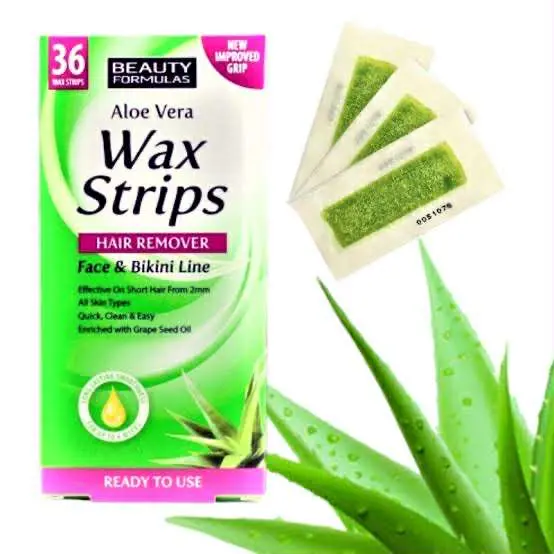 Picture of Beauty Formulas Aloe Vera Wax Strips Hair Remover 36pcs new