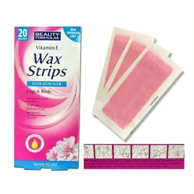 Picture of Vitamin E Hair Removal Wax Strips For Legs & Body - 20 Strips