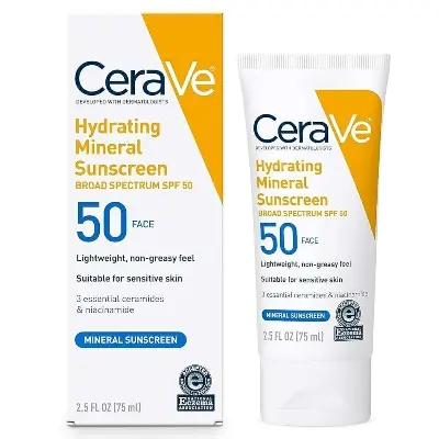 Picture of CeraVe 100% Mineral Sunscreen SPF 50 (USA) new