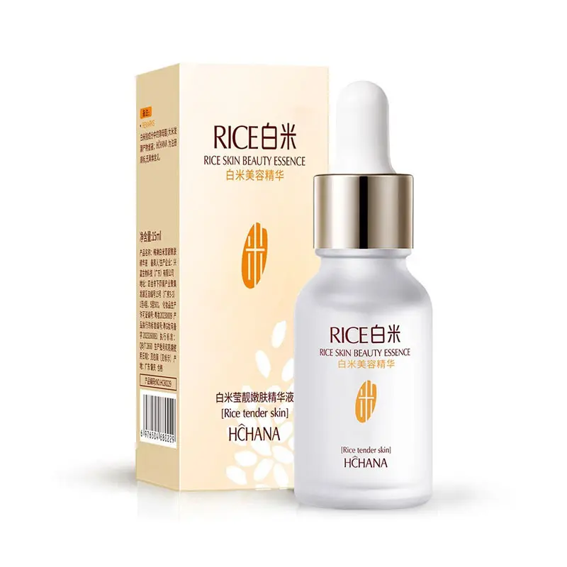 Picture of Rice Serum HCHANA White Rice Seram Reduces Wrinkles and Lighten Dark Spots Pore Minimizer Anti- Aging Face Moisturizer Skin Lightening - 15ml