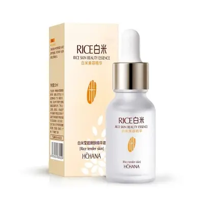 Picture of Rice Serum HCHANA White Rice Seram Reduces Wrinkles and Lighten Dark Spots Pore Minimizer Anti- Aging Face Moisturizer Skin Lightening - 15ml