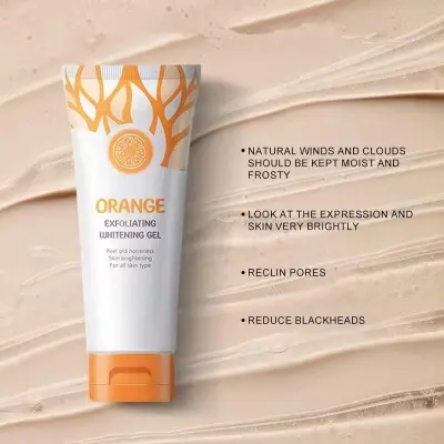 Picture of Orange Exfoliating Whitening Gel Orange Exfoliating Gel Scrub Face Whitening Whitening Lazy Cream For Face new(Glow N Touch Beauty)