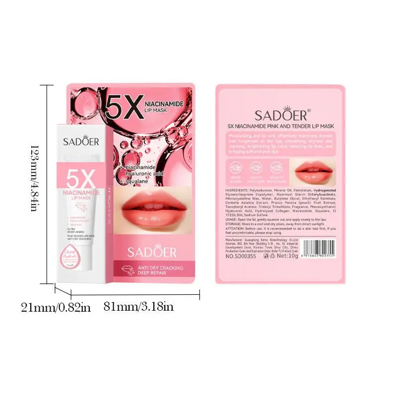 Picture of SADOER 5X NIACINAMIDE LIP MASK | Shopee Philippines new