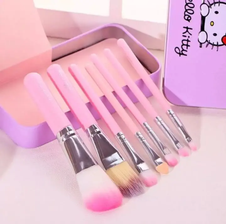 Picture of Hello Kitty Mini Makeup Brush Set of 7 Pieces - Pink