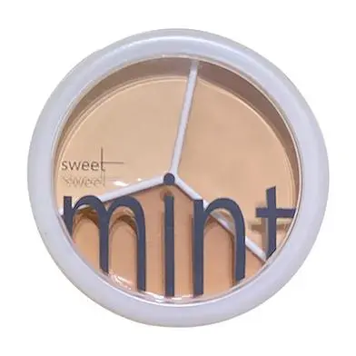 Picture of Sweet Mint Concealer, Tri-color Concealer Palette of Covers Acne Marks Dark Circles