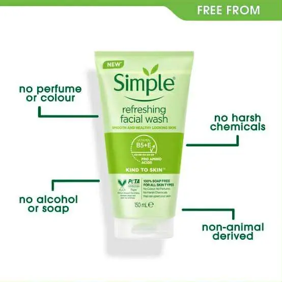 Picture of Simple Kind To Skin Refreshing Facial Wash 150ml new