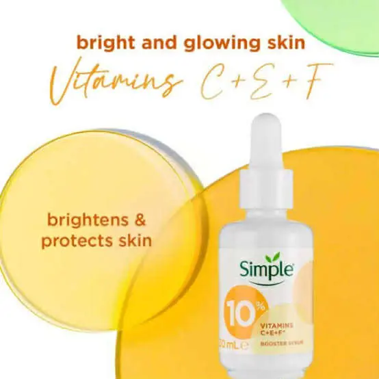Picture of Simple Serum With 10% Vitamin C+E+F 30ml | For Youthful Glowing Skin & Instant Visible Results | For All Skin Types