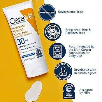 Picture of CeraVe 100% Mineral Sunscreen SPF 50 (USA) new eid