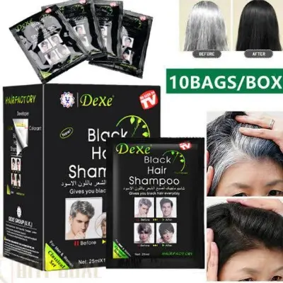 Picture of 10PCS DEXE Black Hair Dye Shampoo Permanent Instant 5-Min Hair Color Dye Natural NEW