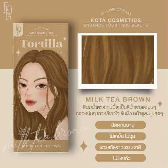 Picture of Kota Color Cream Hair Color (MILK TEA BROWN) 2025