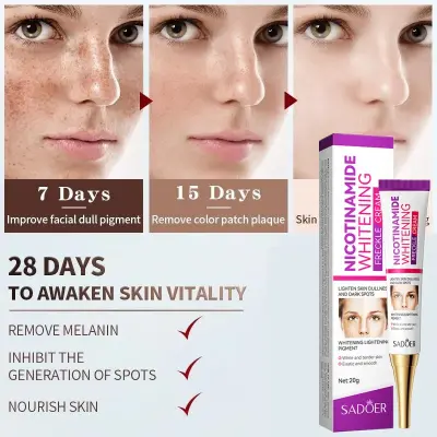Picture of SADOER Whitening and Freckle Removal Cream Moisturizing Moisturizing and Fading Niacinamide Cream-20gm NEW