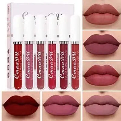 Picture of CmaaDu 6 Pcs Set Liquid Matte Non-stick Cup Waterproof Lipstick Set NEW