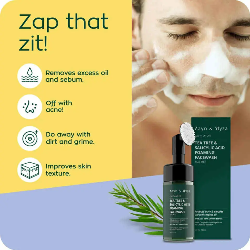 Picture of Face refreshment ZM Tea Tree Foaming face wash Used for male - 100 ml neew
