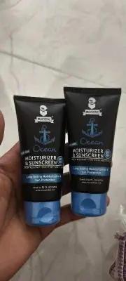 Picture of Muuchstac Mens Ocean Moisturizer & Sunscreen Matte Look Spf 18+ Cream With Turmeric & Aloe Vera Beads, Non-Sticky & Water Resistant 45 Ml - All NEW
