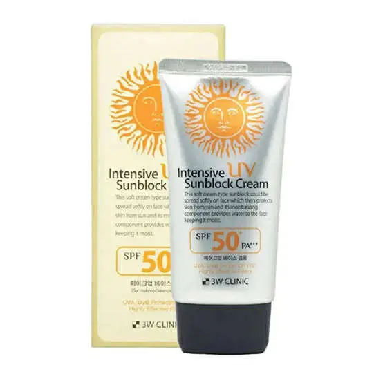 Picture of 3W CLINIC UV Sunblock Cream SPF50 PA+++ 70ml Refreshing Sunscreen Moisturizing Whitening Lightening Sun Cream Oil-control neew