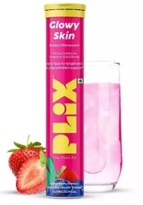 Picture of PLIX - THE PLANT FIX Glowy skin Glutathione Tablets with Vitamin C for Clear and Youthful Skin 15 Collagen Supplements 500mg L-Glutathione 2024