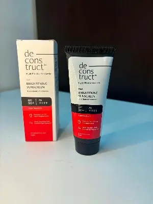Picture of Deconstruct Brightening & Glow Sunscreen SPF 50+ And PA++++ | Dewy Sunscreen | For Dry Skin | Water Resistant, No White Cast, Quick Absorbing | For Women and Men | 50gm new