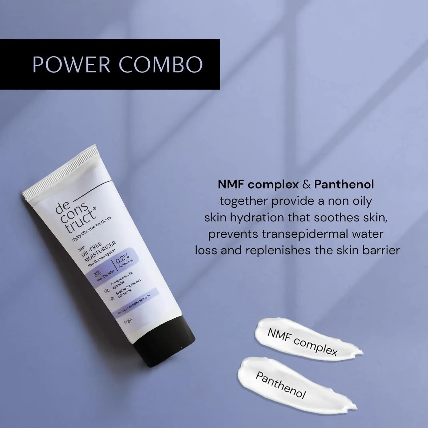 Picture of Deconstruct Oil-Free Moisturizer For Oily Skin | 3% NMF Complex + 0.2% Panthenol | Lightweight Gel Moisturizer | For Oily to Combination Skin | 50gm new