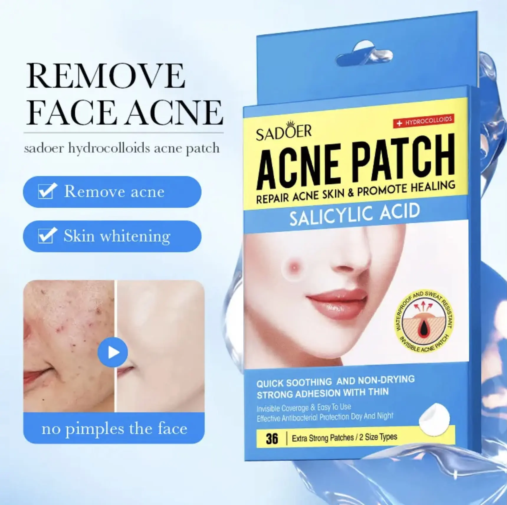 Picture of Sadoer Salicylic Acid Acne Patch - 36 Patch new