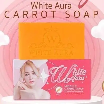 Picture of White Aura Miracle Carrot Soap Revealing Radiant Skin Dark Spots Skin White Clear 160g (Thailand) 2026
