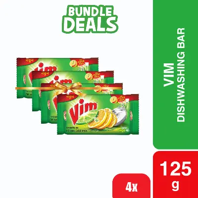 Picture of Vim Dishwashing Bar 125g (Bundle of 4)