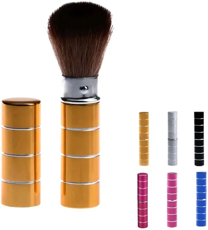 Picture of 1 Pcs Brush Makeup Cosmetic Brush , Cosmetic Metal Professional Portable Blush Brush Makeup Tools Retractable