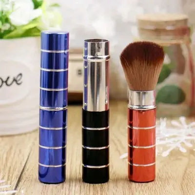 Picture of 1 Pcs Brush Makeup Cosmetic Brush , Cosmetic Metal Professional Portable Blush Brush Makeup Tools Retractable