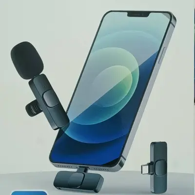 Picture of K8 Wireless Microphone for Type-C OTG Supported Smartphone for YouTube, Facebook Live Stream, TikTok Videos ()