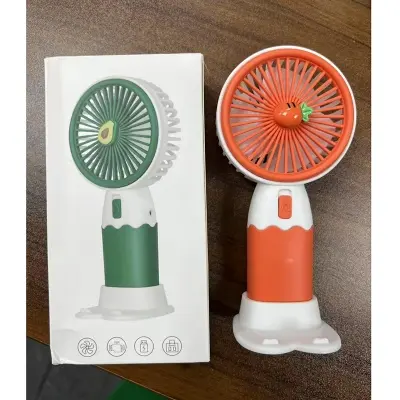 Picture of fruits & flower icon rechargable mini fan best quality (Multicolor)