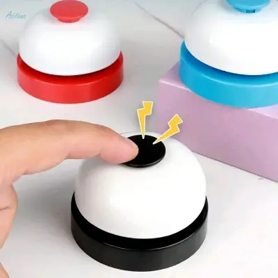 Picture of Hand Call Bell Smooth Desk Summons Bell Toy for Reception Areas Counter Office - Blue