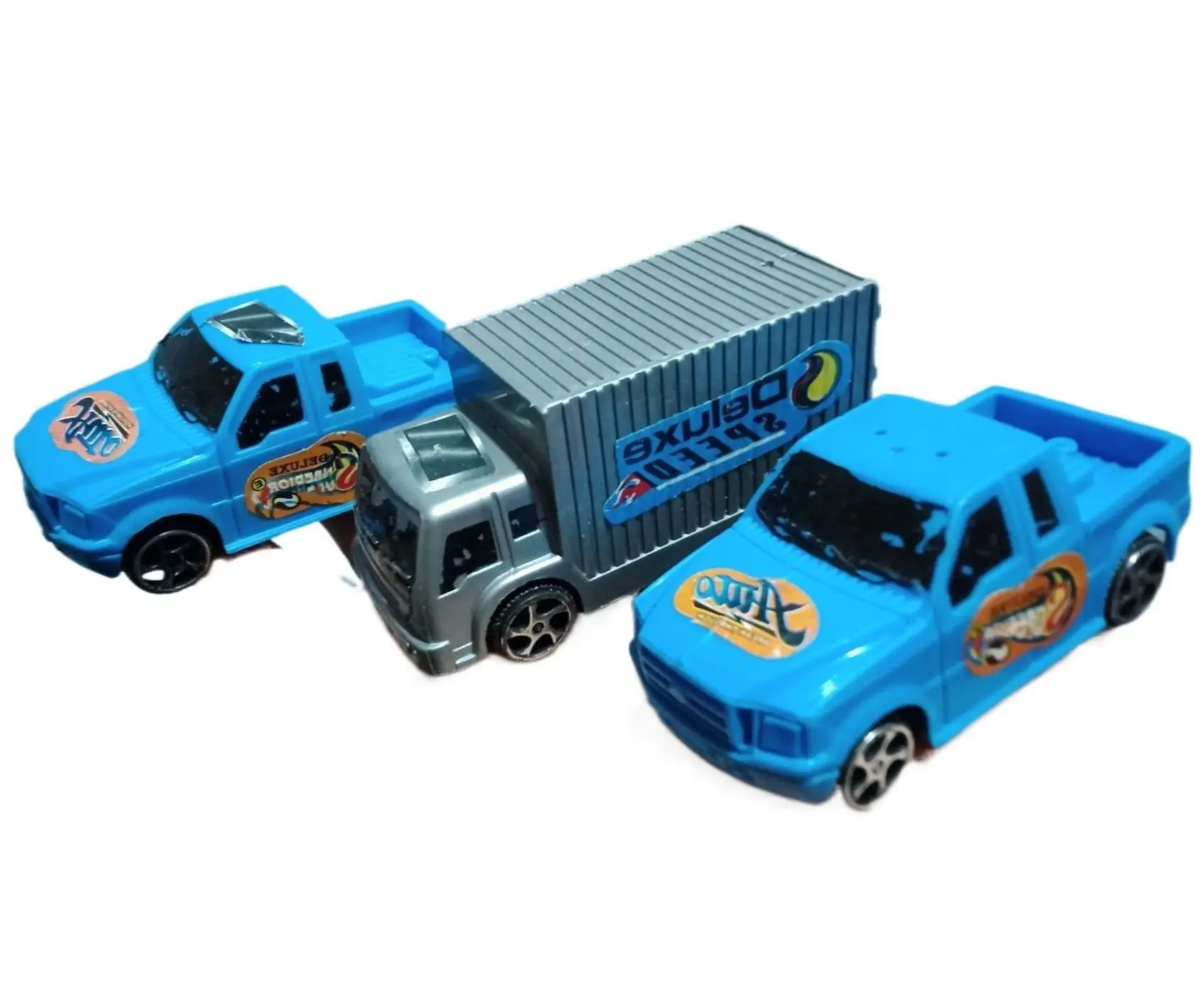 Picture of 3 pcs Jeep Pickup Cars Model Vehicle Toys For Kids Pull Back Mini Auto Racing Car Children tiny Toy Gifts