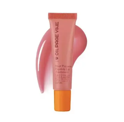 Picture of PAGE VINE Peptide Lip Gloss Butter Lip Balm Liquid Nourishing Lip Gloss Moisturizer Lip Plumping Hydrating Lip Gloss Cosmetics