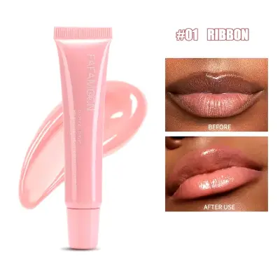 Picture of 5-color Glossy Lip Balm Moisturizing Hydrating Lightening Lip Lines Fruity Makeup Liquid Tinted Lip Balm Cosmetics Lip Care