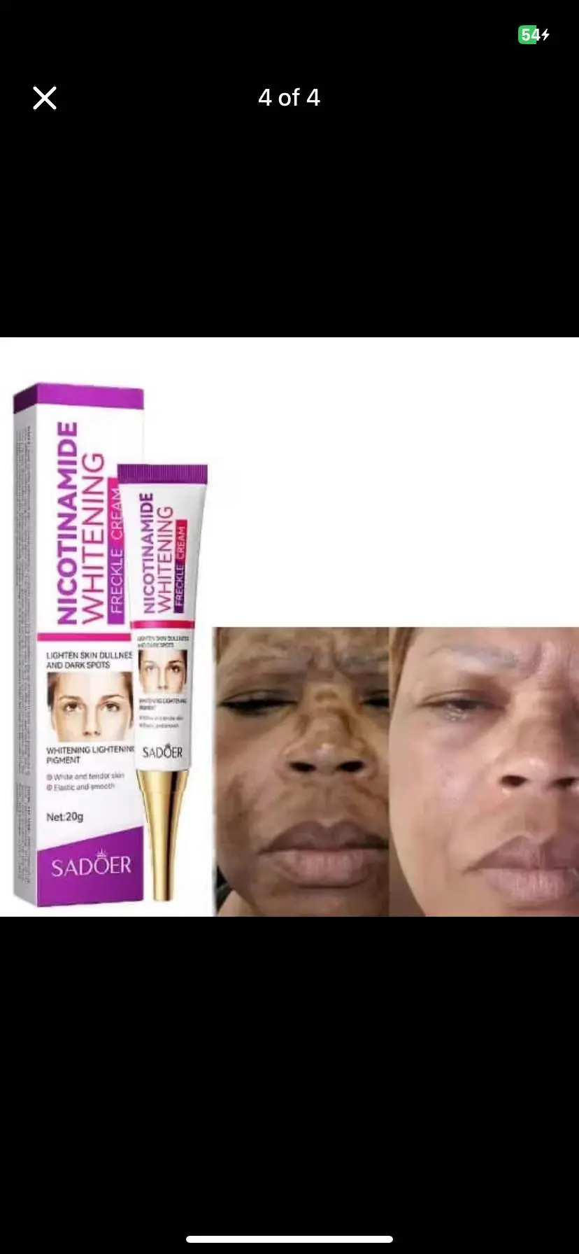 Picture of SADOER Niacinamide Whitening Freckle Cream Effectively Removes Melasma Lightens Black Spots Acne Marks Brightens Skin Care-20gm
