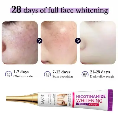Picture of SADOER Niacinamide Whitening Freckle Cream Effectively Removes Melasma Lightens Black Spots Acne Marks Brightens Skin Care-20gm