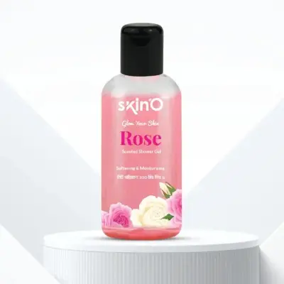 Picture of skinO Rose Scented Shower Gel - 220ml to all skin type