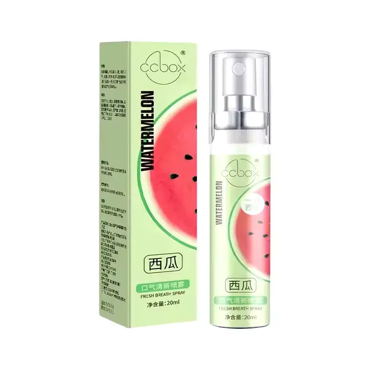 Picture of Oral Fresh Spray Mouth Freshener 6 Smell Fresh Breath Mouth Fruit Litchi Peach Grape Flavor Persistent Portable Oral Care