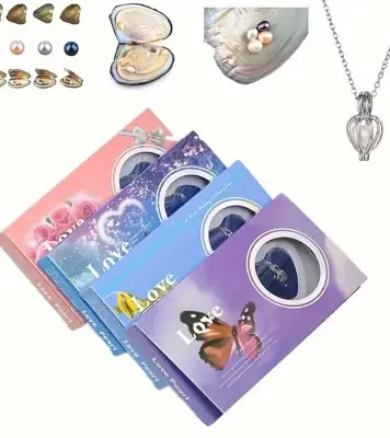 Picture of Natural Oyster Wish Pearl Vacuum Can Pendant Necklace Charm Necklace Gift Popular Fashion Women Jewelry Gift