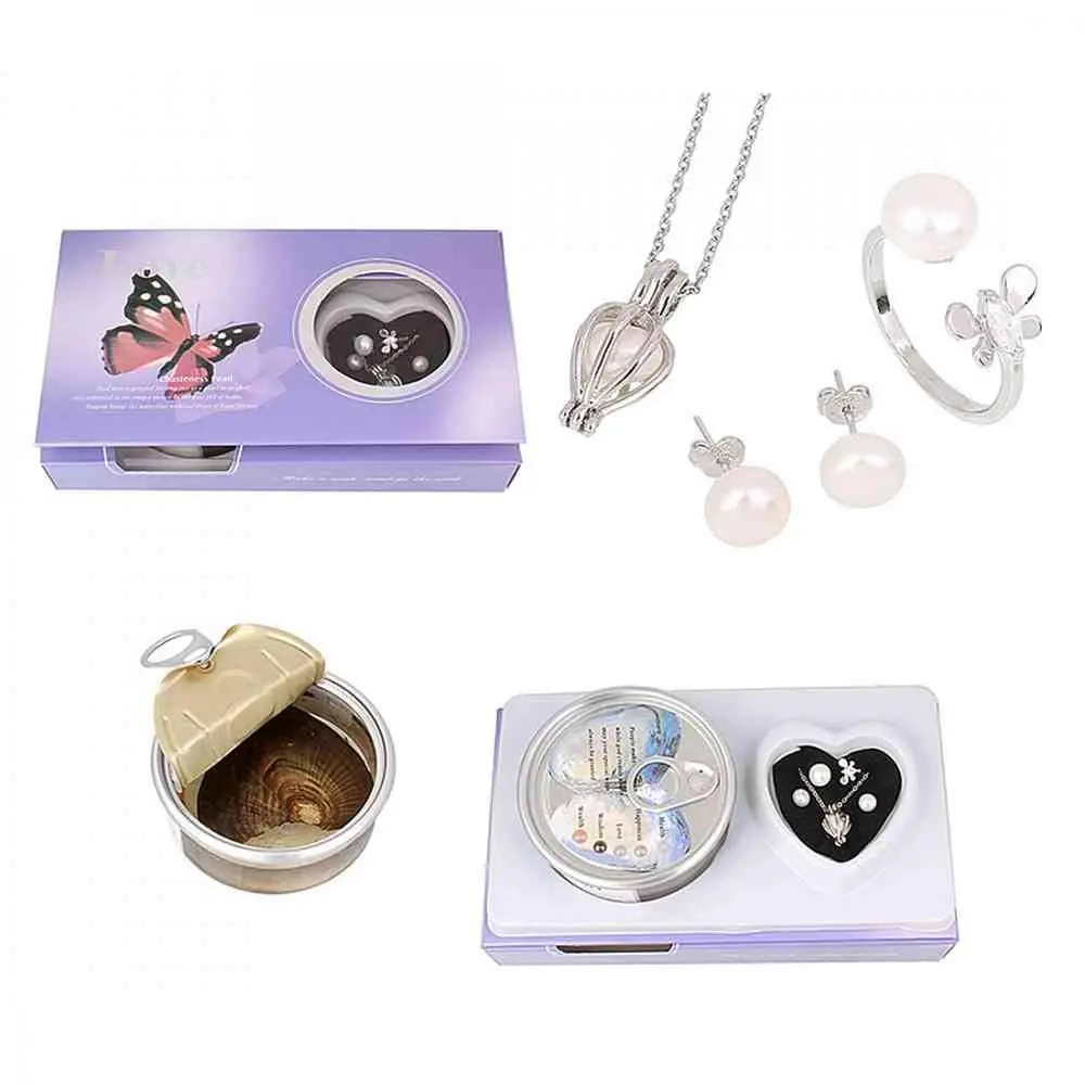 Picture of Natural Oyster Wish Pearl Vacuum Can Pendant Necklace Charm Necklace Gift Popular Fashion Women Jewelry Gift