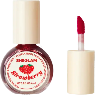 Picture of SHEGLAM For The Flush Lip & Cheek Tint-Fruit Punch Long-Lasting Matte Finish Lip Tint Easy-To-Use Lightweight Blush Moisturizing Lip Stain Liquid Lipstick Pink Liquid Lipstick (made in china)