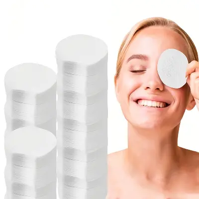 Picture of Round Cotton pad Cosmetic Pads make up remover pad