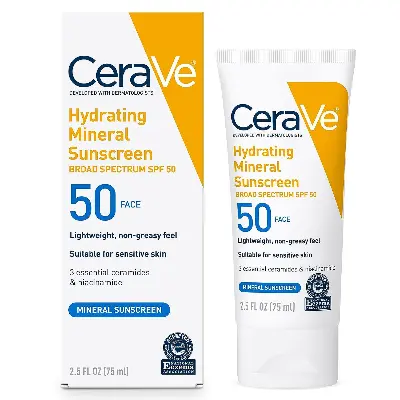 Picture of CeraVe 100% Mineral Sunscreen SPF 50  (CHINA )