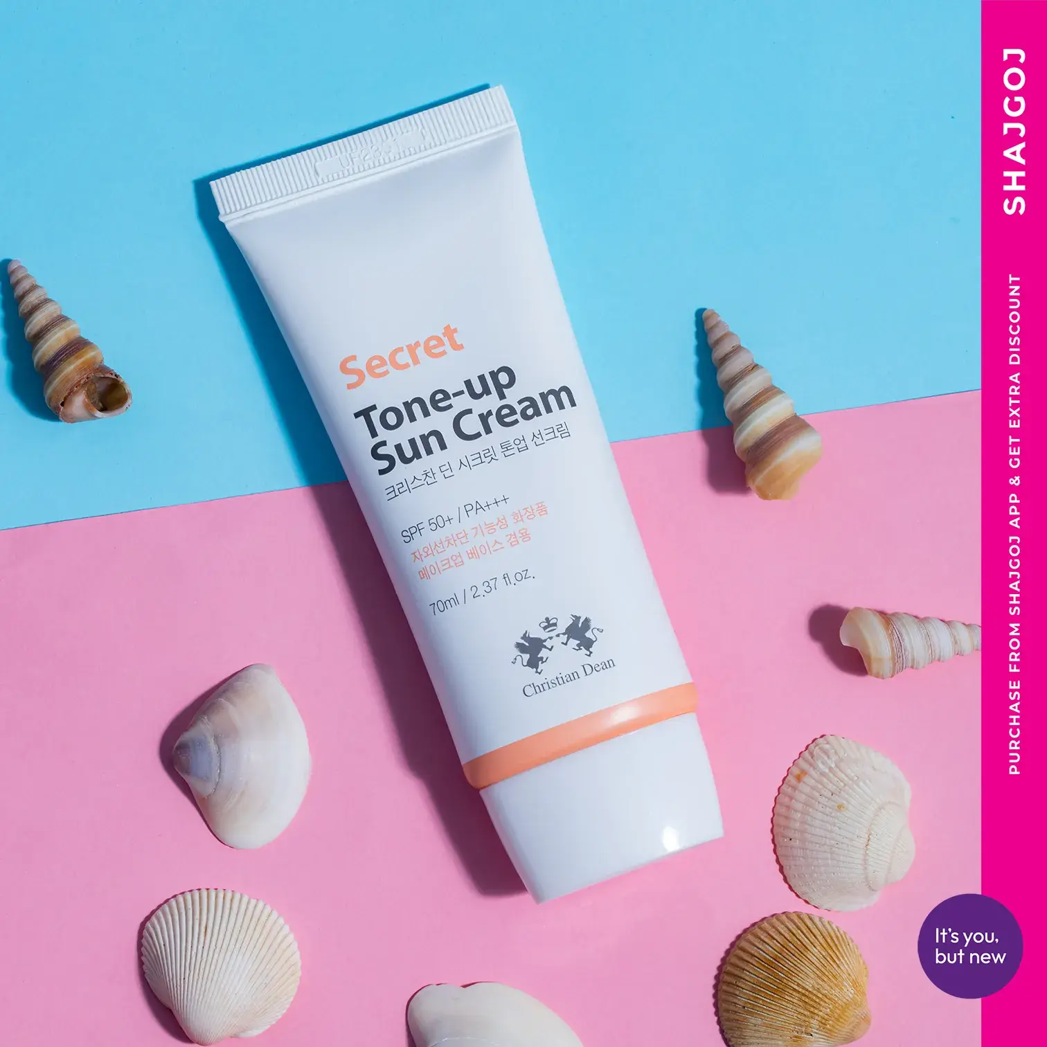 Picture of Christian Dean Secret Tone-Up Sun Cream with SPF50+ - 70ml